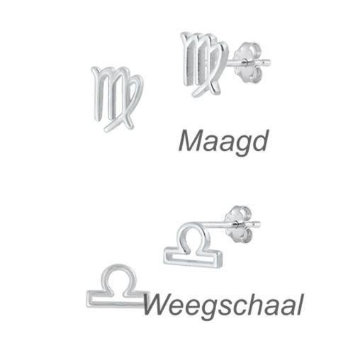 Zilveren mini sterrenbeeld oorstekers, Sieraden, Tassen en Uiterlijk, Oorbellen, Nieuw, Verzenden