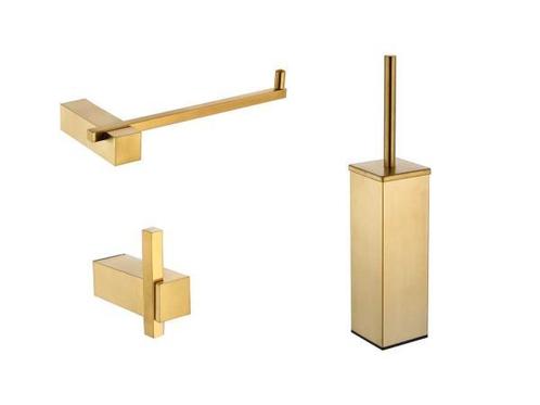 Veiling - Toilet accessoire set, geborsteld goud, Doe-het-zelf en Verbouw, Sanitair