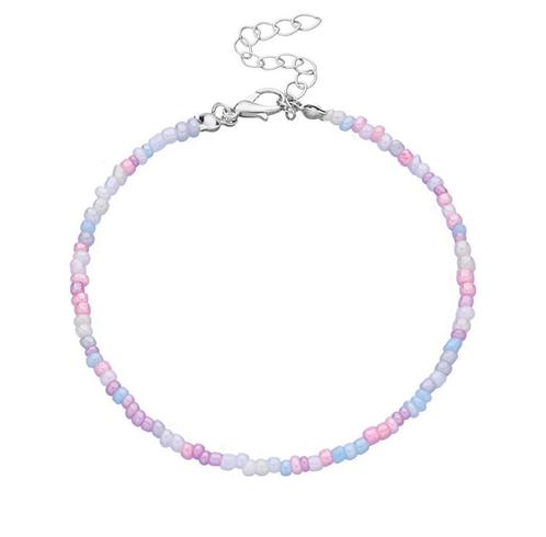 Enkelbandje met pastelkleuren - Verstelbaar - Summervibes, Sieraden, Tassen en Uiterlijk, Enkelbandjes en Enkelkettinkjes, Nieuw