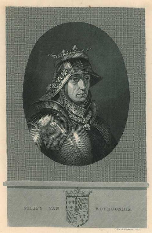 Portrait of Philip the Good, Duke of Burgundy, Antiek en Kunst, Kunst | Etsen en Gravures