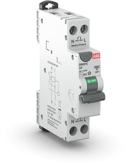 ABB aardlekautomaat / 25A, 30mA, B-kar, 1-polig+nul (smal) /, Doe-het-zelf en Verbouw, Elektra en Kabels, Nieuw, Ophalen of Verzenden
