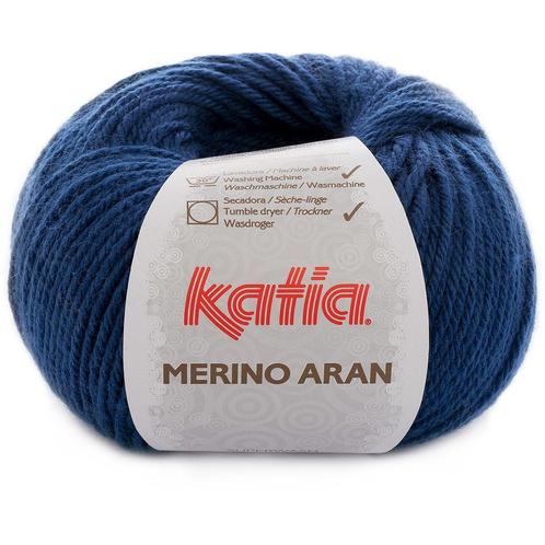 Katia Merino Aran - 57 nachtblauw - Merinogaren, Hobby en Vrije tijd, Breien en Haken, Ophalen of Verzenden