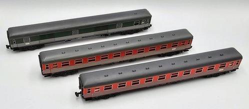 Minitrix N - 3092, 3090 - Modeltrein personenwagonset (3) -, Hobby en Vrije tijd, Modeltreinen | N-Spoor