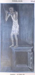 Het (On)Zalig uiteinde van het jaar 1935 op spotprent, Antiek en Kunst, Verzenden