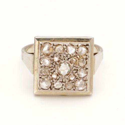 Ring - 18 karaat Witgoud - Diamant, Sieraden, Tassen en Uiterlijk, Ringen