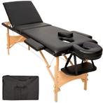 3 zone massagetafel Daniel, matras + tas - zwart, Sport en Fitness, Massageproducten, Nieuw, Verzenden
