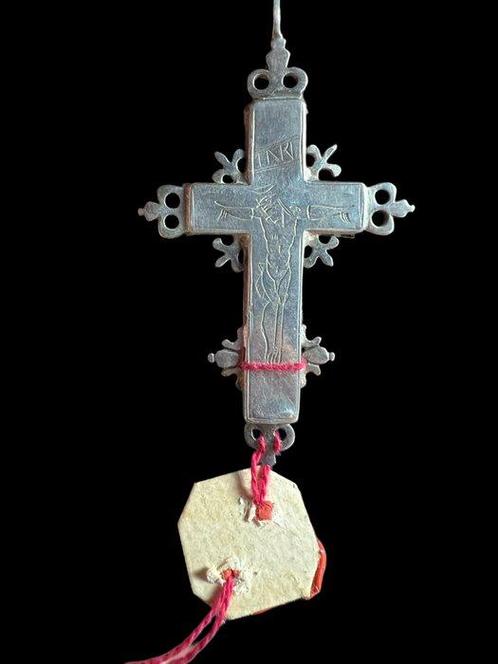 Reliekhouder - Textiel, Was, Zilver - 1800-1850 - Santa, Antiek en Kunst, Kunst | Niet-Westerse kunst