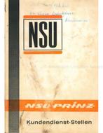 1965 NSU PRINZ SERVICE DEALERS EUROPA HANDBOEK, Auto diversen, Handleidingen en Instructieboekjes
