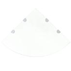 vidaXL Hoekschap met chromen dragers transparant 45x45 cm, Verzenden, Nieuw