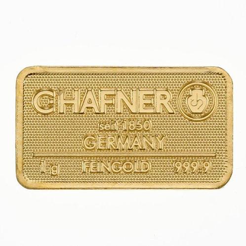 1 gram - Goud .999 - C. Hafner, Germany (Zonder, Postzegels en Munten, Edelmetalen en Baren