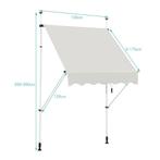 2dekans | Coast Telescopische Luifel - Waterdicht - 150 x, Tuin en Terras, Ophalen of Verzenden, Zo goed als nieuw