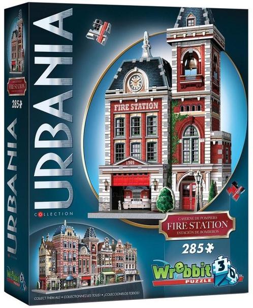 Wrebbit 3D Puzzel - Urbania Fire Station (285 stukjes) |, Hobby en Vrije tijd, Denksport en Puzzels, Nieuw, Verzenden
