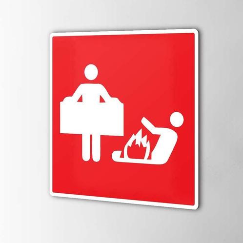 Branddeken brandveiligheid sticker *Nieuw, Hobby en Vrije tijd, Stickers en Plaatjes, Nieuw, Ophalen of Verzenden