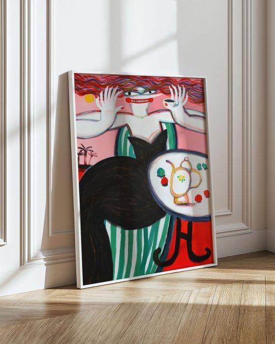 Yana Medow - Pink Sunset XXL, Antiek en Kunst, Kunst | Schilderijen | Modern