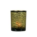 Theelichthouder croco zwart medium 12cm*, Huis en Inrichting, Verzenden, Nieuw