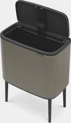 Brabantia Bo Touch Bin Prullenbak - 36 liter - Platinum, Verzenden, Zo goed als nieuw