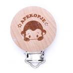 Durable Houten Speenclips 2 stuks  Apekopje, Hobby en Vrije tijd, Breien en Haken, Verzenden, Nieuw