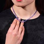 Geen Reserve - Elegante Tanzaniet Ketting - Elegante Blauwe