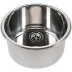 Inbouw Wasbak Rond 340x180mm Rvs, Watersport en Boten, Ophalen of Verzenden, Nieuw