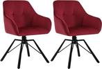 WOLTU 2 Fluwelen Eetkamerstoelen - Draaistoel - Velvet, Verzenden, Nieuw