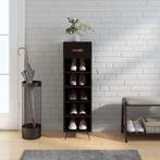 vidaXL Schoenenkast 30x35x105 cm bewerkt hout zwart, Huis en Inrichting, Kasten | Overige, Verzenden, Nieuw
