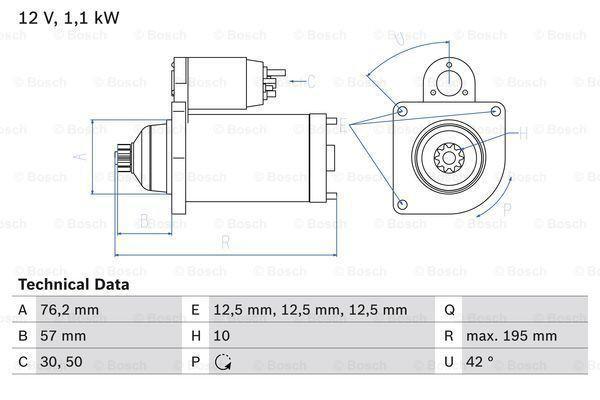 Startmotor / Starter SKODA OCTAVIA II,Combi (1.2 TSI), Auto-onderdelen, Motor en Toebehoren, Nieuw, Ophalen of Verzenden