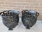 cast iron openwork round plant pot - Pot - Gietijzer, Antiek en Kunst