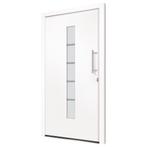Voordeur 100x210 cm aluminium en PVC wit, Doe-het-zelf en Verbouw, Deuren en Horren, Nieuw, Verzenden