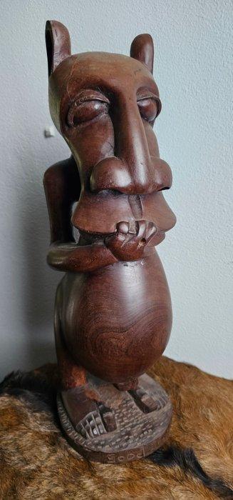 Watergeest - sculptuur - tokoloshe hili - zoeloe-culture -, Antiek en Kunst, Kunst | Niet-Westerse kunst