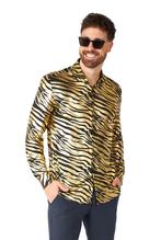 Tijger Goud Overhemd Heren OppoSuits, Kleding | Heren, Carnavalskleding en Feestkleding, Nieuw, Verzenden