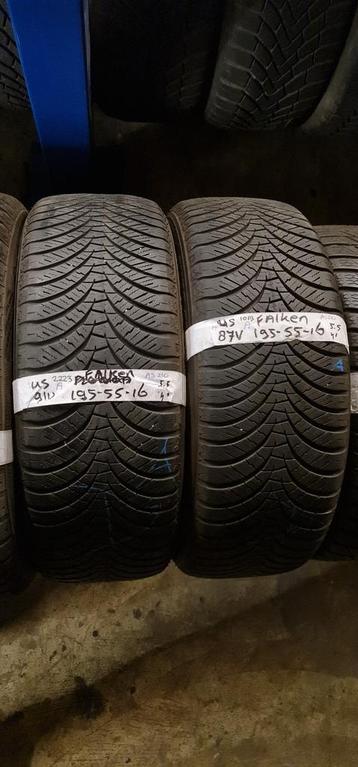 2x 195-55-16 Falken All Season 5.5mm €30 Per Band 195 55 16 beschikbaar voor biedingen