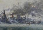 Willem van der Does (1889-1966) - Waterweg Rotterdam, Antiek en Kunst, Kunst | Schilderijen | Klassiek
