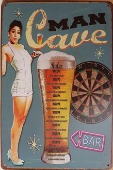 Man cave bier rules reclamebord, Verzamelen, Merken en Reclamevoorwerpen, Nieuw, Ophalen of Verzenden
