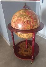 Globe bar - Hout, Verguld messing - Geen reserve