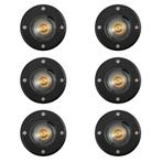 Grondspot LED Ø11 Rond Zwart set (6-stuks) Tuinverlichting, Tuin en Terras, Verzenden, Nieuw