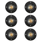 Grondspot LED Ø11 Rond Zwart set (6-stuks) Tuinverlichting, Tuin en Terras, Buitenverlichting, Nieuw, Verzenden