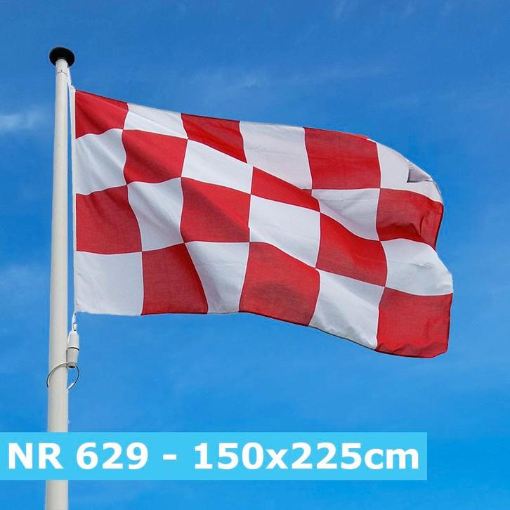 NR 629: Vlag Noord-Brabant 150x225cm standaard, Diversen, Vlaggen en Wimpels, Nieuw