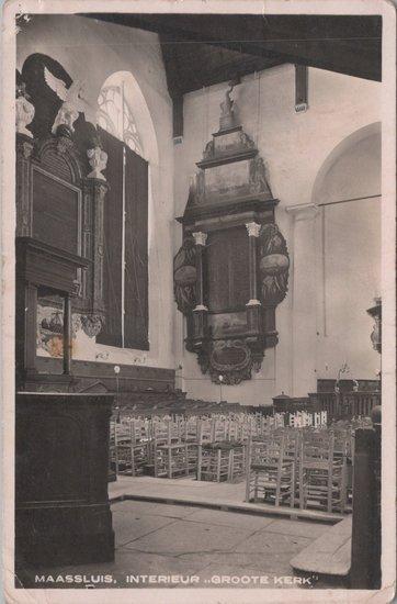 MAASSLUIS - Interieur Groote Kerk, Verzamelen, Ansichtkaarten | Nederland, Verzenden