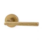 Deurkruk Sara op rond rozet - messing getrommeld, Verzenden, Nieuw