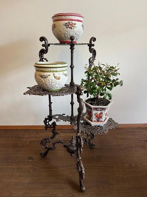 Plantentafel - Gietijzer - Art Nouveau-house&garden, Antiek en Kunst, Curiosa en Brocante