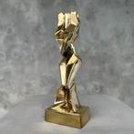 sculptuur, NO RESERVE PRICE - Sculpture Cubist Lady - Bronze, Antiek en Kunst