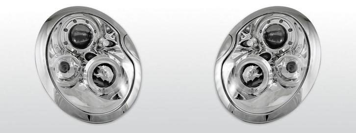 Koplampen Angel Eyes | Mini Cooper 2001-2007 | chroom, Auto-onderdelen, Verlichting, Nieuw, Mini, Verzenden