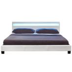 Gestoffeerd bed Paris - 140 x 200 cm - Wit - LED Verlichting, Verzenden, Nieuw
