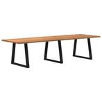 vidaXL Eettafel rechthoekig 320x100x74 cm massief eikenhout, Huis en Inrichting, Tafels | Eettafels, Verzenden, Nieuw