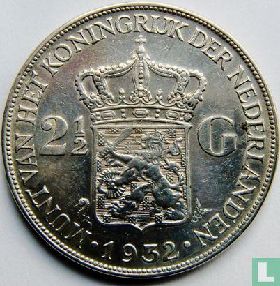 Nederland 2½ gulden 1932 (type 2) (munten), Postzegels en Munten, Munten | Nederland, Losse munt, Goud, Zilver, Verzenden
