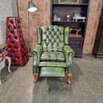 Chesterfield Lazychester Relaxchair (M) - Antiek Limoengroen, Ophalen of Verzenden, Nieuw, Leer, Chesterfield