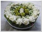 Taart Foambloemen Roos Cake Wit 15 cm, Ophalen of Verzenden, Nieuw
