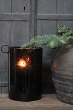 Cilinder windlicht met bubbels Black Clarice 30 x 20 cm, Huis en Inrichting, Woonaccessoires | Kandelaars en Kaarsen, Ophalen of Verzenden