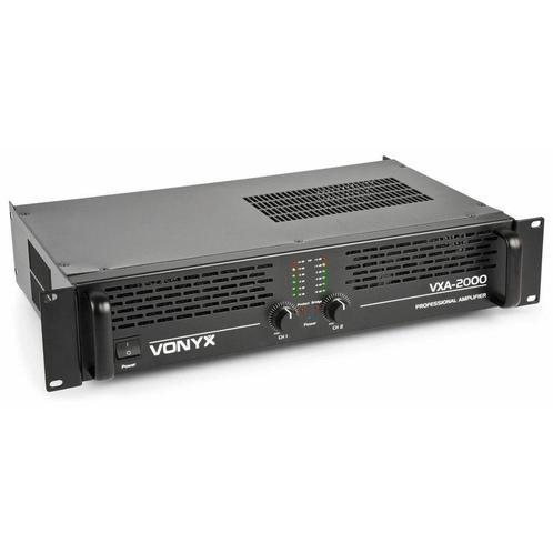Retourdeal - Vonyx VXA-2000 PA versterker 2x 1000W met Brugs, Audio, Tv en Foto, Versterkers en Receivers, Zo goed als nieuw, Verzenden