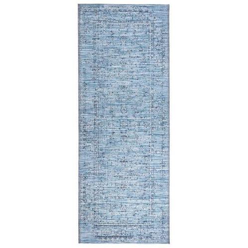 Vloerkleed - loper - vintage - 77x200 cm - blauw tinten, Huis en Inrichting, Stoffering | Vloerbedekking, Verzenden